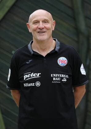 Handball 1 Bundesliga Ladies THC team photo shoot 15 07 2020, Schönstedt, Baumkronenpfad, Handball 1 Bundesliga Ladies, Season 2020 2021, Thüringer Handballclub, THC team photo shoot in picture Coach Herbert Müller