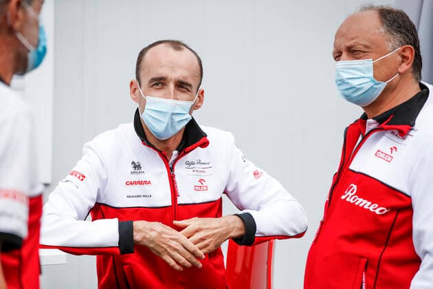 Motorsports: FIA Formula One World Championship, WM, Weltmeisterschaft 2020, Grand Prix of Hungary, 88 Robert Kubica (POL, Alfa Romeo Racing ORLEN), Frederic Vasseur (FRA, Alfa Romeo Racing), Budapest Hungary