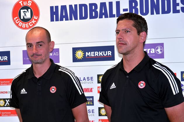 20 07 2020 pmk NC125160 Handball Men 2 Bundesliga Season 2020 2021 TuS N Luebbecke Press Conference Emir KUTAGIC Coach Luebbecke Rolf HERMANN Luebbecke