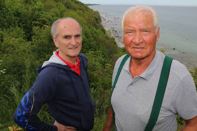 30.5.2020: Insel Rügen: Waldemar Cierpinski (Marathon-Olympiasieger) + Meinhard Nehmer (Olympiasieger Bob) *** 30 5 2020 Island of Rügen Waldemar Cierpinski Marathon Olympic Champion Meinhard Nehmer Olympic Champion Bob