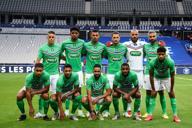 Photo de equipe de Saint Etienne - FOOTBALL : Paris Saint Germain vs AS Saint Etienne - Finale Coupe de France - Saint Denis - 24 07 2020 FedericoPestellini Panoramic 