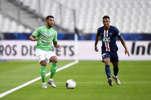 20 DENIS BOUANGA (ASSE) FOOTBALL : Paris SG vs Saint Etienne - Coupe de France - Finale - 24 07 2020 FEP Panoramic 