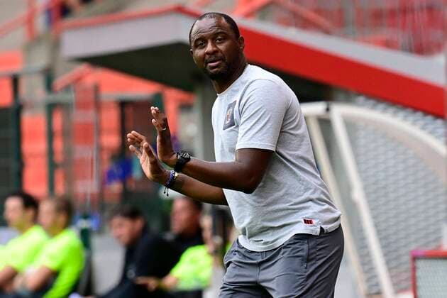 LIEGE, BELGIUM - JULY 25 : Patrick Vieira head coach of Nice pictured during a pre season friendly game between Standard de Liege and OGC Nice on July 25, 2020 in Liege, Belgium, 25 07 2020 ( Photo by Peter De Voecht Photonews FOOTBALL : Standard de Liege vs OGC Nice - 25 07 2020 PHOTONEWS PANORAMIC 