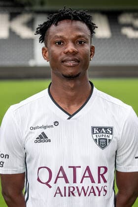 Eupen s Emmanuel Sowah poses for the photographer, in marge of the 2020-2021 photoshoot of Belgian Jupiler Pro League club KAS Eupen, Monday 27 July 2020 in Eupen. BRUNOxFAHY  x05830503x