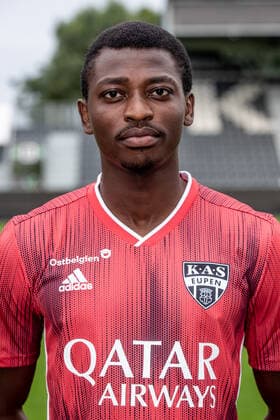 Eupen s goalkeeper Abdul Manaf Nurudeen poses for the photographer, in marge of the 2020-2021 photoshoot of Belgian Jupiler Pro League club KAS Eupen, Monday 27 July 2020 in Eupen. BRUNOxFAHY  x05830509x