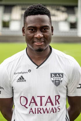 Eupen s Carlos Embalo poses for the photographer, in marge of the 2020-2021 photoshoot of Belgian Jupiler Pro League club KAS Eupen, Monday 27 July 2020 in Eupen. BRUNOxFAHY  x05830497x