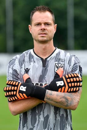 STVV s goalkeeper Kenny Steppe poses for the photographer, in marge of the 2020-2021 photoshoot of Belgian Jupiler Pro League club STVV Sint-Truidense Voetbalvereniging, Monday 27 July 2020 in Sint-Truiden. JOHANxEYCKENS  x05830571x