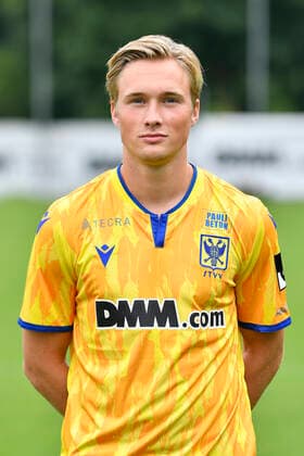 STVV s Mathieu Troonbeeckx poses for the photographer, in marge of the 2020-2021 photoshoot of Belgian Jupiler Pro League club STVV Sint-Truidense Voetbalvereniging, Monday 27 July 2020 in Sint-Truiden. JOHANxEYCKENS  x05830552x