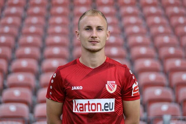Tobias Hasse FC Energie Cottbus Regionalliga Nordost Poträttermin 2020 2021 FC Energie Cottbus Regionalliga Nordost Poträttermin 2020 2021