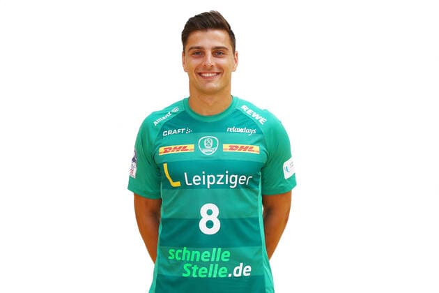 DHfK Leipzig Season 2020 21 Lucas Krzikalla, SC DHfK Leipzig, Handball Bundesliga, portrait appointment, 2020 2021, Leipzig, 16 07 2020 ,
