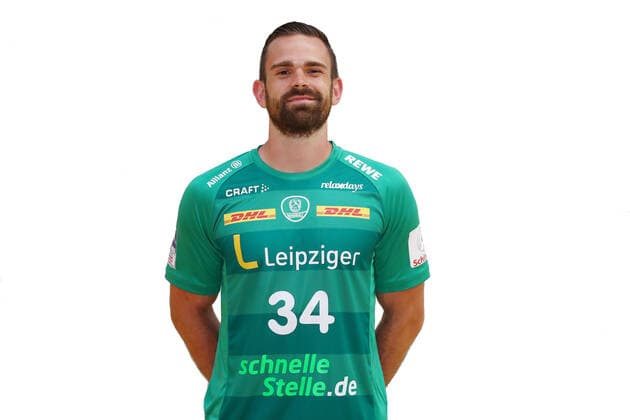 DHfK Leipzig Season 2020 21 Alen Milosevic, SC DHfK Leipzig, Handball Bundesliga, portrait appointment, 2020 2021, Leipzig, 16 07 2020 ,