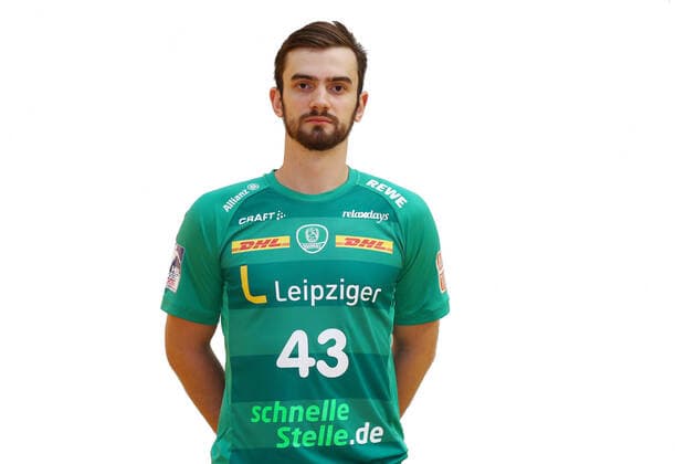 DHfK Leipzig Season 2020 21 Marc Esche, SC DHfK Leipzig , Handball Bundesliga, portrait date, 2020 2021 , Leipzig, 16 07 2020 ,