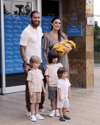 Bilder des Jahres 2020, Sport 07 Juli Sport Themen der Woche KW31 Sport Bilder des Tages Soccerplayer Sergio Ramos and wife presenter Pilar Rubio during presentation of their son Maximo Adriano in Madrid on Tuesday, 28 July 2020. Cordon Press *** Soccerplayer Sergio Ramos and wife presenter Pilar Rubio during presentation of their son Maximo Adriano in Madrid on Tuesday, 28 July 2020 Cordon Press  xx xx