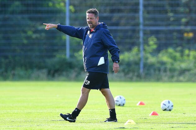 Football Oberliga Westfalen Training kick-off SG Wattenscheid 09 on 28 07 2020 on the Espenloh sports field in Bochum Christian Britscho Coach Head Coach Wattenscheid xRx