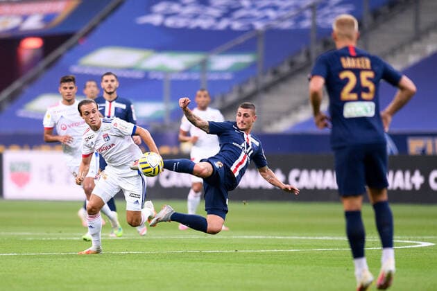 Bilder des Jahres 2020, Sport 07 Juli Sport Themen der Woche KW31 Sport Bilder des Tages 25 MAXENCE CAQUERET (OL) FOOTBALL : Paris SG vs Lyon - Coupe de la Ligue - Finale - 31 07 2020 FEP Panoramic 