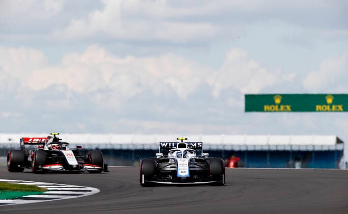 Motorsports FIA Formula One World Championship 2020, Grand Prix of Great Britain, 6 Nicholas Latifi CAN, Williams Racing , 20 Kevin Magnussen DEN, Haas F1 Team , Silverstone Great Britain