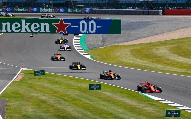 Motorsports FIA Formula One World Championship 2020, Grand Prix of Great Britain, 16 Charles Leclerc MCO, Scuderia Ferrari Mission Winnow , 55 Carlos Sainz ESP, McLaren F1 Team , Silverstone Great Britain