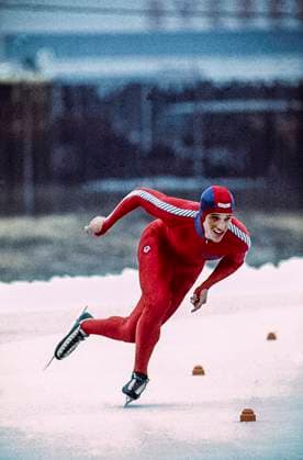 Speed skating, Eisschnelllauf Eric Heiden Speed skater Eric Heiden (USA) training at the Wisconsin Olympic Ice Rink in West Allis, Wisconsin prior to the 1980 Olympic Winter games, Winterspiele,Spiele, Summer games West Allis Wisconsin Olympic Ice Rink Wisconsin United States Copyright: xPaulxJxSutton DUOMO PCNx SS0101_049712