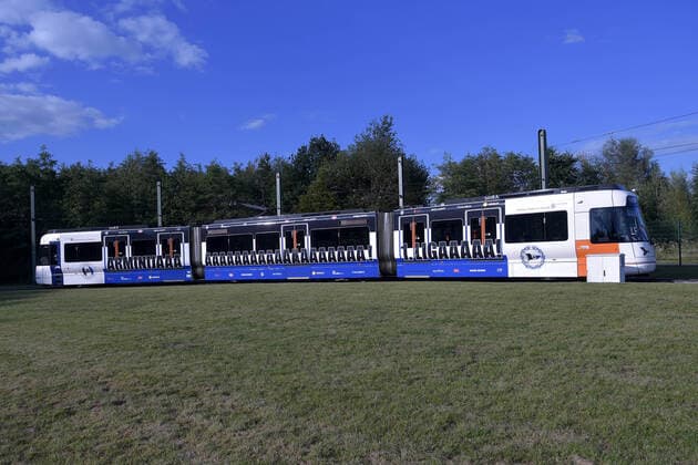 04 08 2020 pmk NC125363 Football Men Bundesliga Season 2020 2021 DSC Arminia Bielefeld Stadtbahn Buendnisbahn Ostwestfalen Maiden Voyage