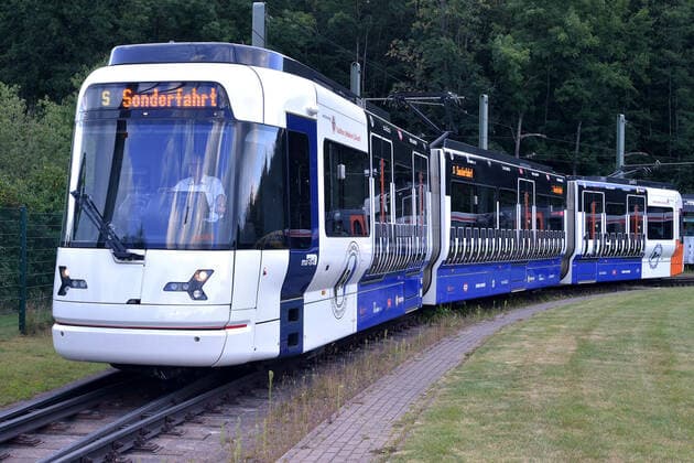 04 08 2020 pmk NC125479 Football Men Bundesliga Season 2020 2021 DSC Arminia Bielefeld Stadtbahn Buendnisbahn Ostwestfalen Maiden Voyage