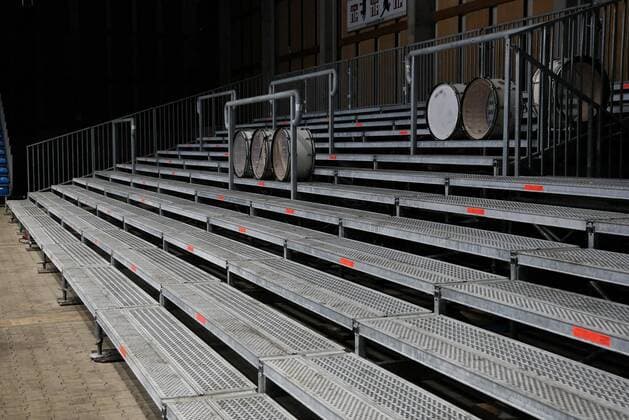 05 08 2020 xkhx Kassel Rothenbach Halle DHB Handball Bundesliga Season 2020 2021 Preparation game MT Melsungen TBV Lemgo Lippe Symbol picture The game took place in front of empty stands due to the corona situation, the drum remained unused