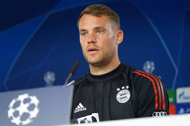 FC Bayern Muenchen Training And Press Conference MUNICH, GERMANY AUGUST 07 Manuel Neuer attends a Bayern Muenchen press conference ahead of their UEFA Champions League round of 16 second leg match against Chelsea FC at Saebener Strasse training ground on August 07, 2020 in Munich, Germany Photo by M Donato FC Bayern Munich Saebener Strasse training ground Bavaria Germany Poolfoto FC Bayern ,EDITORIAL USE ONLY