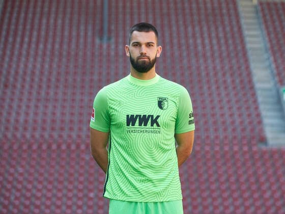 Tomas Koubek Goalkeeper FC Augsburg , FC Augsburg 1907 1 BL, portrait date 2020 2021,