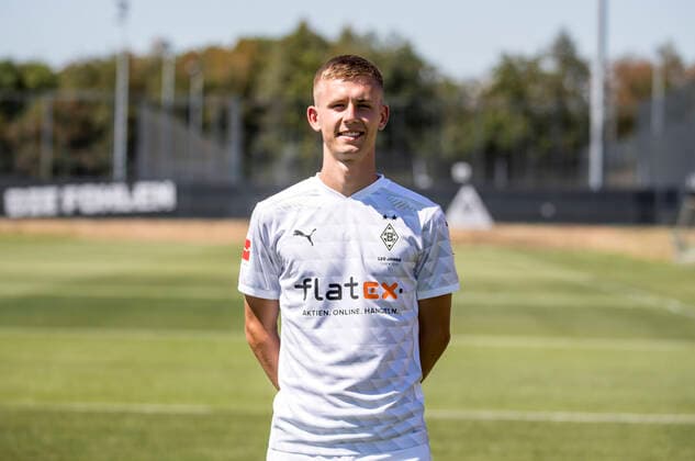 Torben Müsel Borussia Mönchengladbach Porträttermin 2020 2021 PortraÌˆt, presentation, PraÌˆsentation, press event, football, GER 07 08 2020, football, presentation, PraÌˆsentation, press event, football, GER 1 Bundesliga, season 2020 21, Moenchengladbach Photo Moritz Müller Only for editorial use