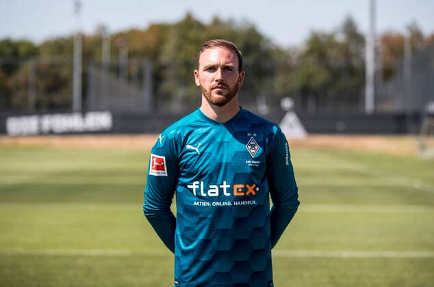 Goalkeeper Tobias Sippel BMG Borussia Mönchengladbach Porträttermin 2020 2021 PortraÌˆt, presentation, PraÌˆsentation, press event, football, GER 07 08 2020, soccer, presentation, PraÌˆsentation, press event, football, GER 1 Bundesliga, season 2020 21, Moenchengladbach Photo Moritz Müller Only for editorial use