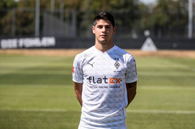 Julio Villalba BMG Borussia Mönchengladbach Porträttermin 2020 2021 PortraÌˆt, Presentation, PraÌˆsentation, Press appointment, Football, GER 07 08 2020, Football, Presentation, PraÌˆsentation, Press appointment, Football, GER 1 Bundesliga, Season 2020 21, Moenchengladbach Photo Moritz Müller Only for Editorial use