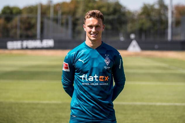 Goalkeeper Jan Olschowsky Borussia Mönchengladbach Porträttermin 2020 2021 PortraÌˆt, Presentation, PraÌˆsentation, Press event, Football, GER 07 08 2020, Football, Presentation, PraÌˆsentation, Press event, Football, GER 1 Bundesliga, Season 2020 21, Moenchengladbach Photo Moritz Müller Only for Editorial use