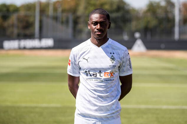 Mamadou Doucoure BMG Borussia Mönchengladbach Porträttermin 2020 2021 Porträt, Introduction, Präsentation, Press event, Football, GER 07 08 2020, Football, Introduction, Präsentation, Press event, Football, GER 1 Bundesliga, Season 2020 21, Moenchengladbach Photo Moritz Müller Only for Editorial use