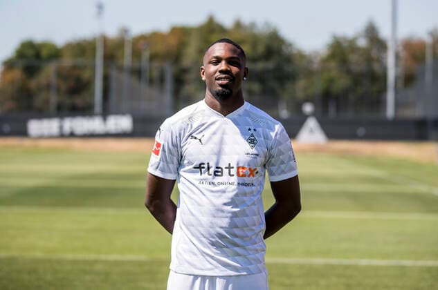 Marcus Thuram BMG Borussia Mönchengladbach Porträttermin 2020 2021 Porträt, Introduction, Präsentation, Press appointment, Football, GER 07 08 2020, Football, Introduction, Präsentation, Press appointment, Football, GER 1 Bundesliga, Season 2020 21, Moenchengladbach Photo Moritz Müller Only for Editorial use