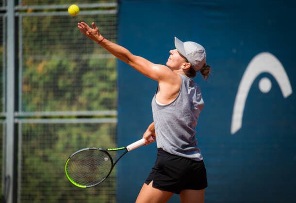 August 9, 2020, Prague, CZECH REPUBLIC: Simona Halep of Romania during practice at the 2020 Prague Open WTA, Tennis Damen International tennis tournament Prague CZECH REPUBLIC - ZUMAa181 20200809_zaa_a181_059 Copyright: xRobxPrangex