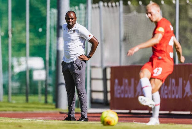 08 08 2020, Alois Latini Stadium, Zell am See, AUT, Test match, FC Red Bull Salzburg vs OGC Nice, in picture coach Patrick Vieira OGC Nice during the Friendly Football Match between FC Red Bull Salzburg and OGC Nice at the Alois Latini Stadium, Zell am See, Austria on 2020 08 08 Zell am See  EP_fei