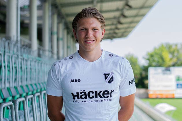 10 08 2020 Football, Regionalliga West, 2020 2021, portrait appointment SV Rödinghausen Jonathan Riemer Rödinghausen North Rhine-Westphalia Germany Häcker Wiehenstadion