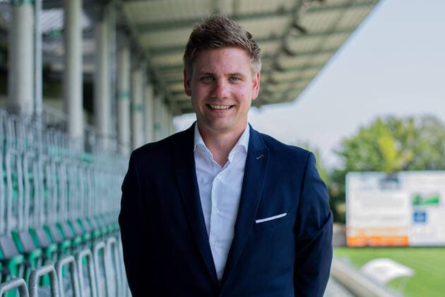 10 08 2020 Football, Regionalliga West, 2020 2021, portrait appointment SV Rödinghausen Alexander Müller Managing Director Rödinghausen North Rhine-Westphalia Germany Häcker Wiehenstadion