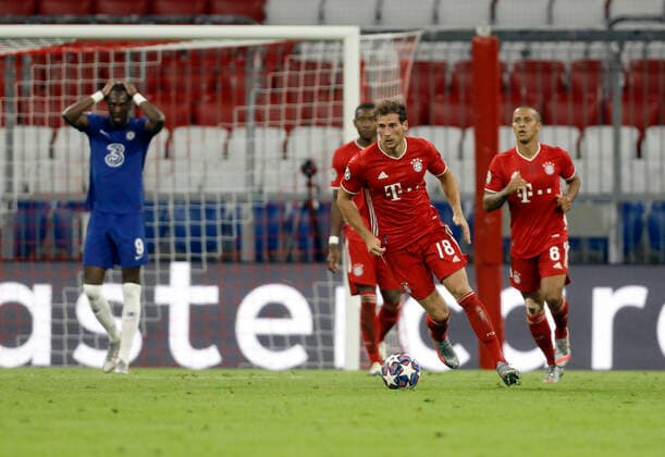 FC Bayern Muenchen Chelsea FC München , Germany, 08 08 2020, UEFA Championsleague , Quarterfinal Return FC Bayern Muenchen Chelsea FC Season 2019 2020 Photo Hans Rauchensteiner Photo Rauchensteiner Pool Only for journalistic purposes Only for editorial use UEFA CL regulations prohibit any use of photographs as image sequences and or quasi video reprint fee, Copyright by Foto RAUCHENSTEINER, - D München Allianzarena , Allianz Arena , Allianz Arena , Allianz Arena Bayern Deutschland Poolfoto Hans Rauchensteiner Foto Rauchensteiner Pool ,EDITORIAL USE ONLY