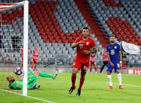 FC Bayern Muenchen Chelsea FC München , Germany, 08 08 2020, UEFA Championsleague , Quarterfinal Return FC Bayern Muenchen Chelsea FC Season 2019 2020 Photo Hans Rauchensteiner Photo Rauchensteiner Pool Only for journalistic purposes Only for editorial use UEFA CL regulations prohibit any use of photographs as image sequences and or quasi video reprint fee, Copyright by Foto RAUCHENSTEINER, - D München Allianzarena , Allianz Arena , Allianz Arena , Allianz Arena Bayern Deutschland Poolfoto Hans Rauchensteiner Foto Rauchensteiner Pool ,EDITORIAL USE ONLY