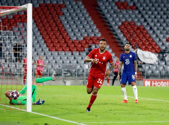 FC Bayern Muenchen Chelsea FC Munich , Germany, 08 08 2020, UEFA Championsleague , Quarterfinal Return FC Bayern Muenchen Chelsea FC Season 2019 2020 Photo Hans Rauchensteiner Photo Rauchensteiner Pool Only for journalistic purposes Only for editorial use UEFA CL regulations prohibit any use of photographs as image sequences and or quasi video reprint fee, Copyright by Foto RAUCHENSTEINER, - D München Allianzarena , Allianz Arena , Allianz Arena , Allianz Arena Bayern Deutschland Poolfoto Hans Rauchensteiner Foto Rauchensteiner Pool ,EDITORIAL USE ONLY