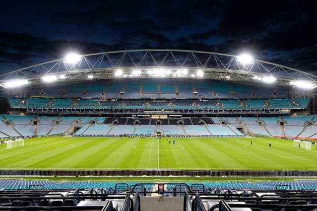 August 11, 2020, Sydney, NSW, USA: SYDNEY, AUSTRALIA - AUGUST 11: Empty ANZ Stadium during the round 25 A-League soccer match between Adelaide United and Melbourne City FC on August 11, 2020 at ANZ Stadium, Australia. ( Icon Sportswire) Sydney USA - ZUMAi88_ 20200811_zaf_i88_013 Copyright: xSpeedxMediax