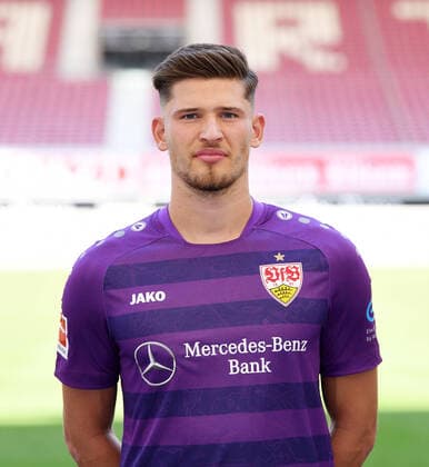 FOOTBALL 1 BUNDESLIGA SEASON 2020 2021 10 08 2020 Photo session at VfB Stuttgart Goalkeeper Gregor Kobel VfB Stuttgart