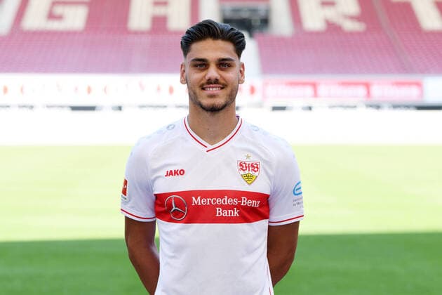 FOOTBALL 1 BUNDESLIGA SEASON 2020 2021 10 08 2020 Photo session at VfB Stuttgart Konstantinos Mavropanos VfB Stuttgart