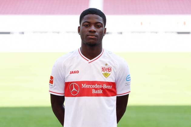 FOOTBALL 1 BUNDESLIGA SEASON 2020 2021 10 08 2020 Photo session at VfB Stuttgart Clinton Mola VfB Stuttgart