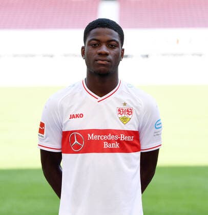 FOOTBALL 1 BUNDESLIGA SEASON 2020 2021 10 08 2020 Photo session at VfB Stuttgart Clinton Mola VfB Stuttgart