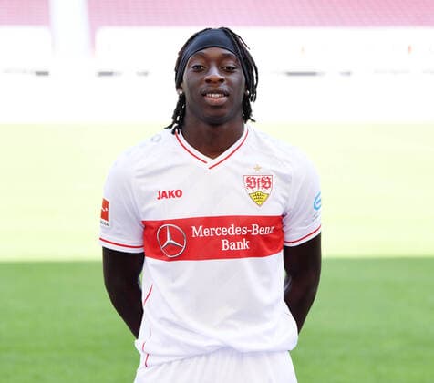 FOOTBALL 1 BUNDESLIGA SEASON 2020 2021 10 08 2020 Photo session at VfB Stuttgart Tanguy Coulibaly VfB Stuttgart