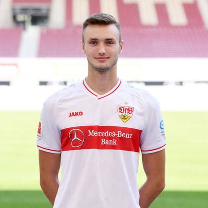 FOOTBALL 1 BUNDESLIGA SEASON 2020 2021 10 08 2020 Photo session at VfB Stuttgart Sasa Kalajdzic VfB Stuttgart