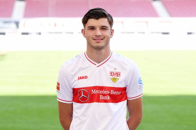 FOOTBALL 1 BUNDESLIGA SEASON 2020 2021 10 08 2020 Photo session at VfB Stuttgart Antonis Aidonis VfB Stuttgart