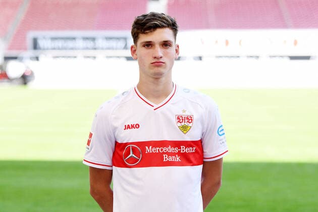 FOOTBALL 1 BUNDESLIGA SEASON 2020 2021 10 08 2020 Photo session at VfB Stuttgart Mateo Klimowicz VfB Stuttgart