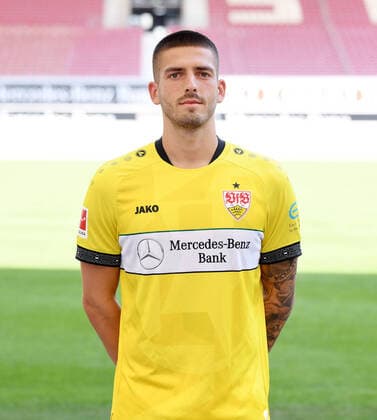 FOOTBALL 1 BUNDESLIGA SEASON 2020 2021 10 08 2020 Photo opportunity at VfB Stuttgart Goalkeeper Fabian Bredlow VfB Stuttgart